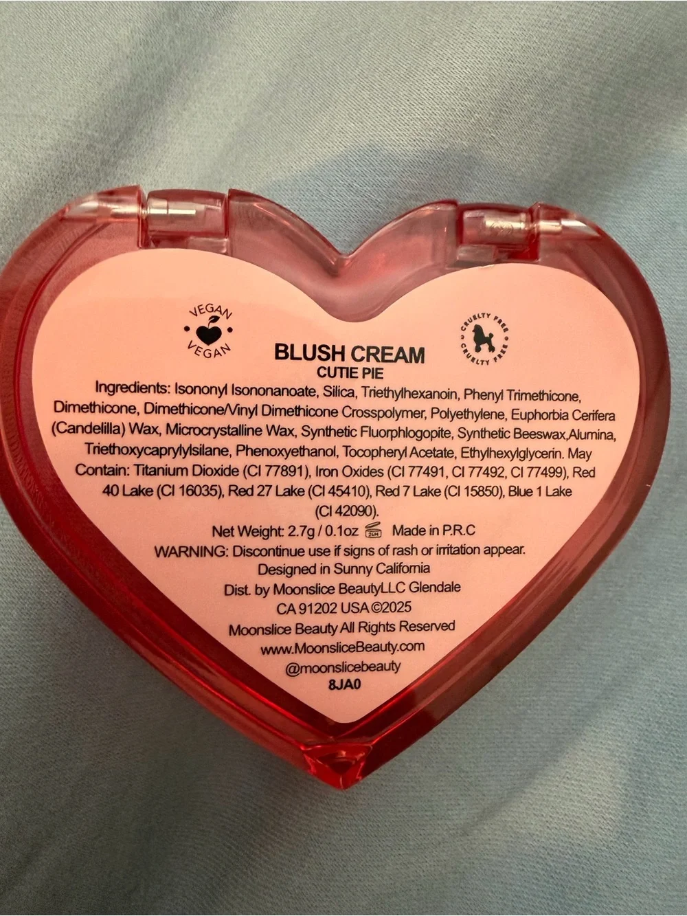 MOONSLICE BEAUTY Cream Blush - Cutie Pie (coral pink)